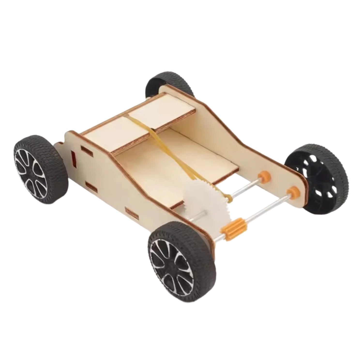 Rubber Powered Car 🚗⚙️